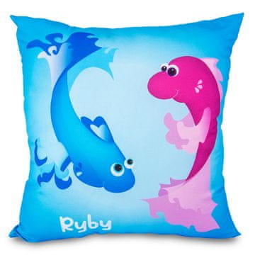 Darymex Otroška blazina 40x40 z zodiakalnim znakom vašega otroka - ribami