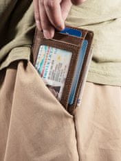Korbi RFID Slim usnjen etui za kartice, rjava, Korbi