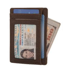Korbi RFID Slim usnjen etui za kartice, rjava, Korbi