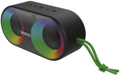 Sogo zvočnik, prenosni, Bluetooth, črn/zelen (ALT-SS-8586)