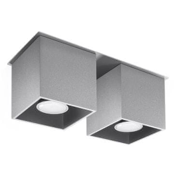 Sollux STROPNA SVETILKA QUAD 2 GU10 SIVA ALU SOLLUX SL.0064