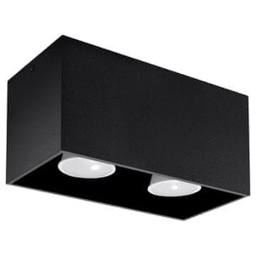 Sollux STROPNA SVETILKA QUAD 2 GU10 ČRNO ALU SOLLUX SL.0381