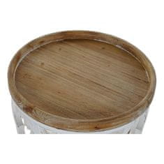 DKD Home Decor Stranska mizica DKD Home Decor 50 x 50 x 58 cm Jedla Naravna Bela MDF Les
