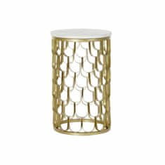 DKD Home Decor Stranska mizica DKD Home Decor 30,5 x 30,5 x 50 cm Zlata bela Plastika Marmor Železo