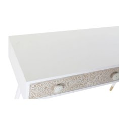 DKD Home Decor Konzola DKD Home Decor 110 x 42,5 x 78 cm Jelka Bela Svetlo rjava