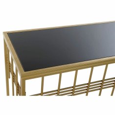 DKD Home Decor Konzola DKD Home Decor Crystal Black Golden Metal 120 x 40 x 81 cm