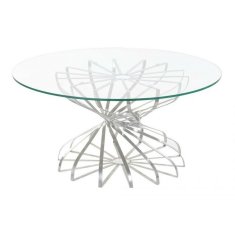 DKD Home Decor Sredinska mizica DKD Home Decor Silver Crystal Iron 81 x 81 x 38 cm