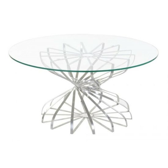 DKD Home Decor Sredinska mizica DKD Home Decor Silver Crystal Iron 81 x 81 x 38 cm