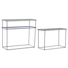 DKD Home Decor Konzola DKD Home Decor Black Blue Metal Modern (70 x 27 x 45 cm) (2 enoti)