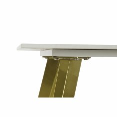 DKD Home Decor Stranska mizica DKD Home Decor Keramika Zlata Kovina Bela Moderna (60 x 60 x 48 cm)
