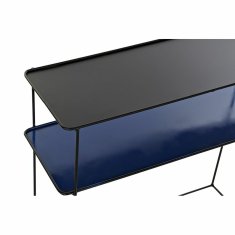 DKD Home Decor Konzola DKD Home Decor Black Blue Metal Modern (70 x 27 x 45 cm) (2 enoti)