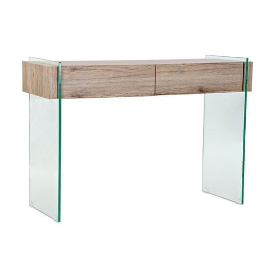 DKD Home Decor Konzola DKD Home Decor 110 x 40 x 75 cm Naravno prozorno kaljeno steklo MDF les