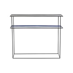 DKD Home Decor Konzola DKD Home Decor Black Blue Metal Modern (70 x 27 x 45 cm) (2 enoti)