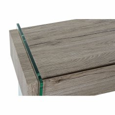 DKD Home Decor Konzola DKD Home Decor 110 x 40 x 75 cm Naravno prozorno kaljeno steklo MDF les