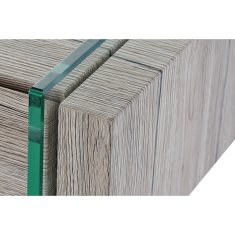 DKD Home Decor Konzola DKD Home Decor 110 x 40 x 75 cm Naravno prozorno kaljeno steklo MDF les