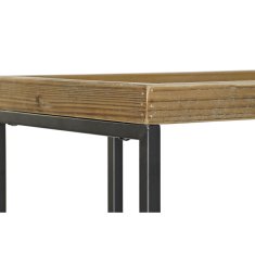 DKD Home Decor Konzola DKD Home Decor Fir Black Metal Light brown (90 x 35 x 80 cm)