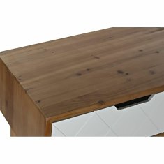 DKD Home Decor Konzola DKD Home Decor 112 x 38 x 75 cm Jedla rjava bela