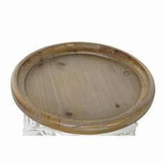 DKD Home Decor Stranska mizica DKD Home Decor Fir Natural Metal White 30 x 40 cm MDF Wood 43 x 43 x 57 cm