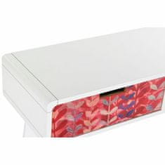 DKD Home Decor Konzola DKD Home Decor Naravni MDF les iz kavčuka Bela bordo barva (80 x 30 x 74 cm)