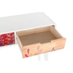 DKD Home Decor Konzola DKD Home Decor Naravni MDF les iz kavčuka Bela bordo barva (80 x 30 x 74 cm)