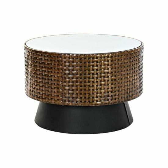 DKD Home Decor Stranska mizica DKD Home Decor 61 x 61 x 41 cm Zrcalo Črna zlata kovina