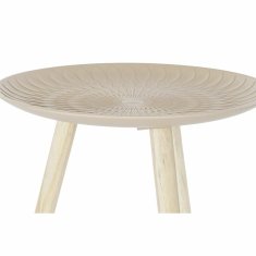 DKD Home Decor Stranska mizica DKD Home Decor White Beige Wood Fir MDF Wood 44 x 44 x 45 cm (2 enoti)