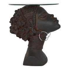 DKD Home Decor Stranska mizica DKD Home Decor Crystal Black Magnesium (42 x 24 x 48 cm)