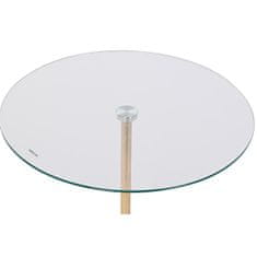 DKD Home Decor Stranska mizica DKD Home Decor Črna Transparent Golden Crystal Steel 45 x 45 x 50 cm