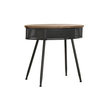 DKD Home Decor Konzola DKD Home Decor 90,5 x 39 x 78 cm Jedla Črna Kovina Rjava