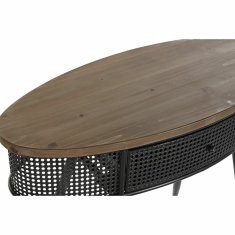 DKD Home Decor Konzola DKD Home Decor 90,5 x 39 x 78 cm Jedla Črna Kovina Rjava