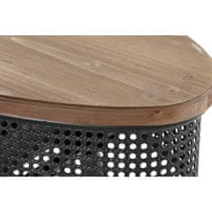 DKD Home Decor Konzola DKD Home Decor 90,5 x 39 x 78 cm Jedla Črna Kovina Rjava