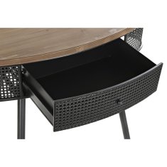 DKD Home Decor Konzola DKD Home Decor 90,5 x 39 x 78 cm Jedla Črna Kovina Rjava