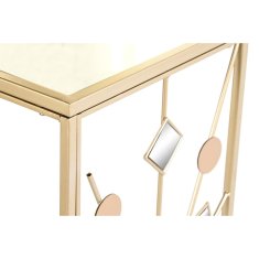 DKD Home Decor Konzola DKD Home Decor Crystal Black Golden Metal 120 x 35 x 80 cm