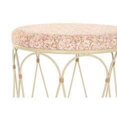 DKD Home Decor Stranska mizica DKD Home Decor Natural Metal Cream Rattan (35 x 35 x 49 cm)
