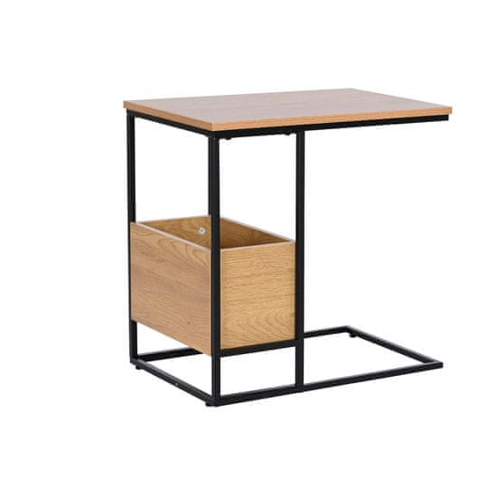 DKD Home Decor Stranska mizica DKD Home Decor 55 x 35 x 55 cm Naravna črna kovina MDF les