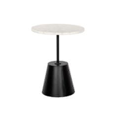 DKD Home Decor Stranska mizica DKD Home Decor Črna Bela Kovina Marmor 40 x 40 x 50 cm