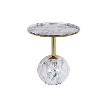 DKD Home Decor Stranska mizica DKD Home Decor 41 x 41 x 47 cm Zlato belo železo