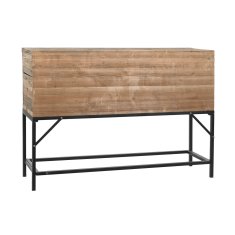 DKD Home Decor Konzola DKD Home Decor Črna temno rjava kovina Elov recikliran les 120 x 34,5 x 85 cm