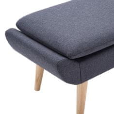 Vidaxl Stolček za noge z oblogo iz blaga 73x43x42 cm temno siv