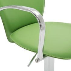 Vidaxl Barski stolčki z naslonjali za roke 2 kosa zeleno umetno usnje