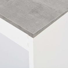 Vidaxl Barska miza s polico 110x50x103 cm bela