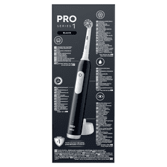 Oral-B Pro Series 1 Black električna zobna ščetka + potovalna torbica