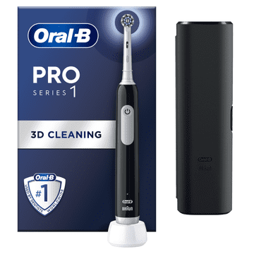 Oral-B Pro Series 1 Black električna zobna ščetka + potovalna torbica