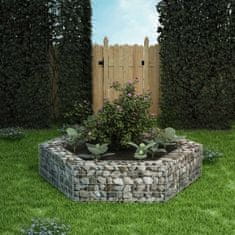 Vidaxl Šestkotna visoka greda gabion 200x173x40 cm