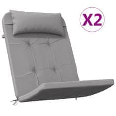 Vidaxl Blazine za stole Adirondack 2 kosa siva oxford tkanina