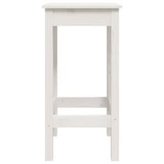 Vidaxl Stolček 2 kosa bele barve 40x40x78 cm trdna borovina