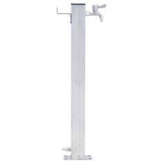 Vidaxl Vrtni vodni stolp 40 cm nerjaveče jeklo kvadraten