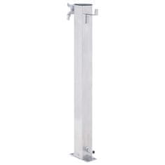 Vidaxl Vrtni vodni stolp 40 cm nerjaveče jeklo kvadraten