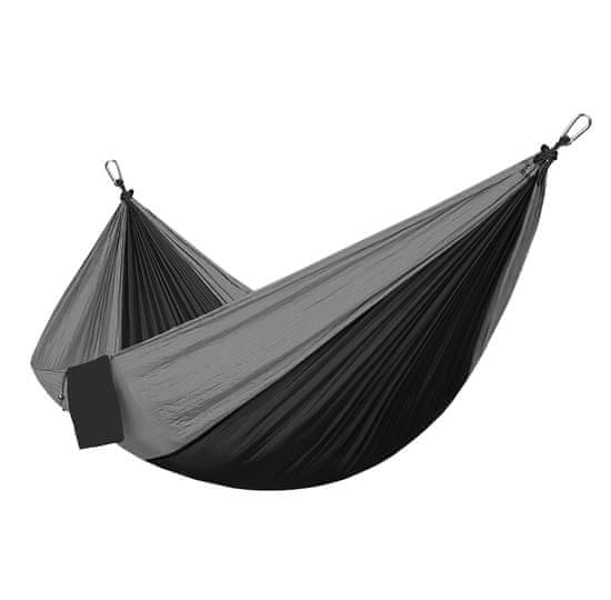 Aga Potovalna viseča mreža 270x140 cm Črno-siva