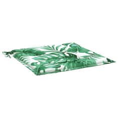 Vidaxl Blazine za stole 4 kosi vzorec listja 40x40x3 cm tkanina